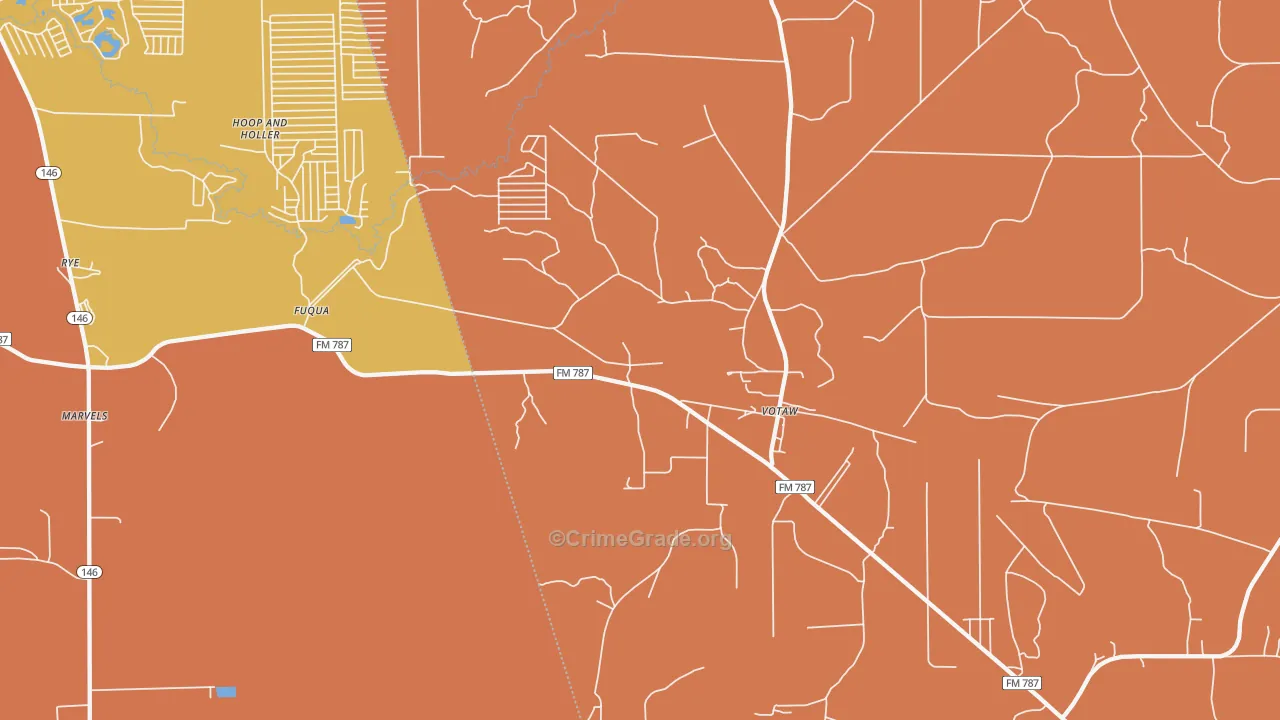 77376, TX Map of Theft Rates