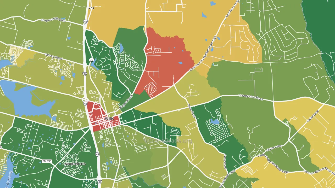 77378, TX Map of Theft Rates