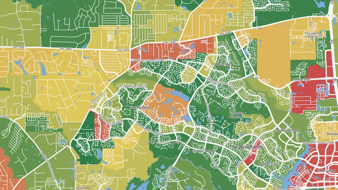 77382, TX Map of Theft Rates