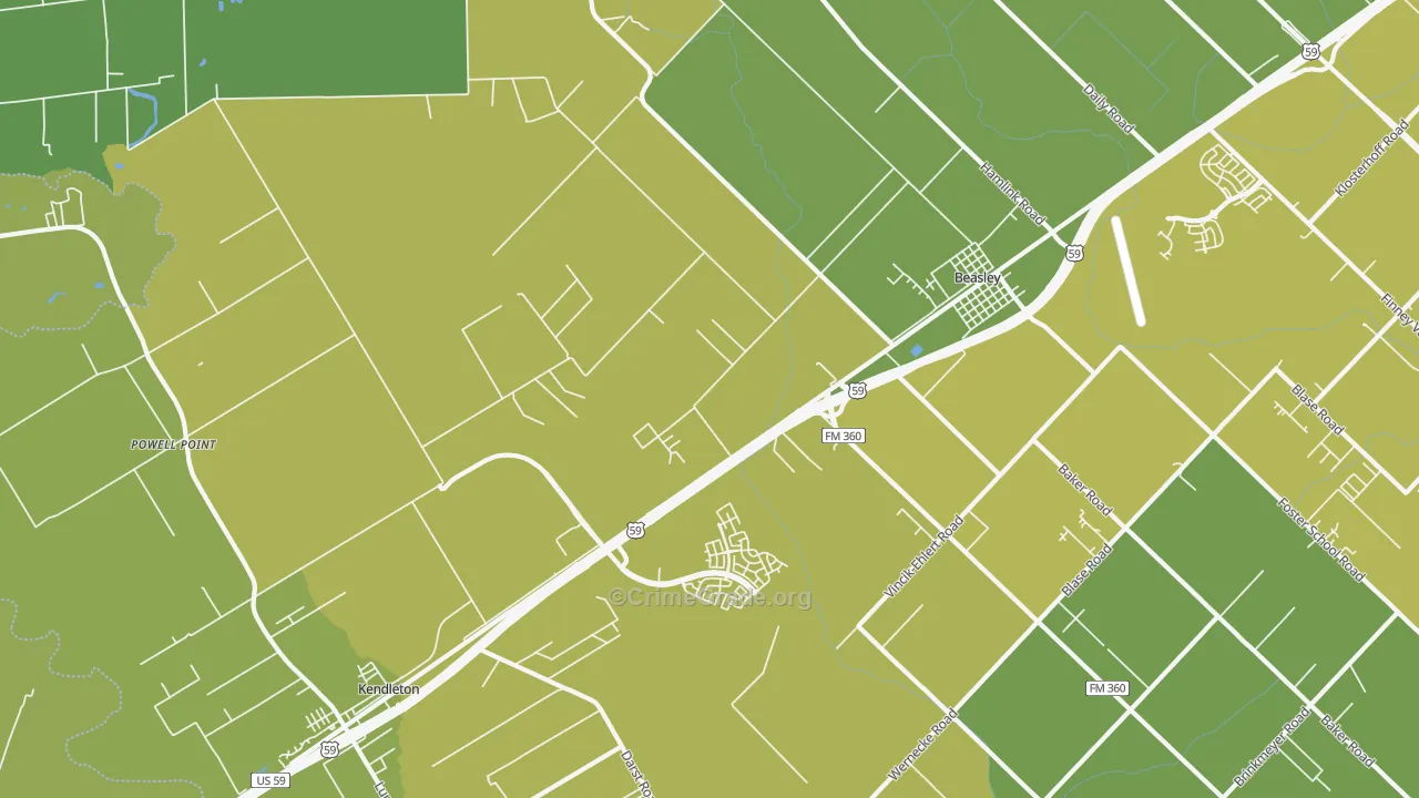 77417, TX Map of Theft Rates