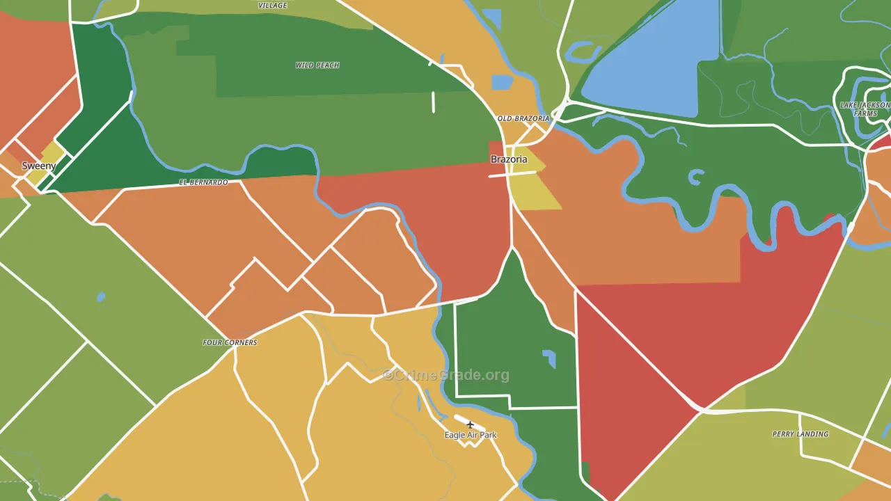 77422, TX Map of Theft Rates