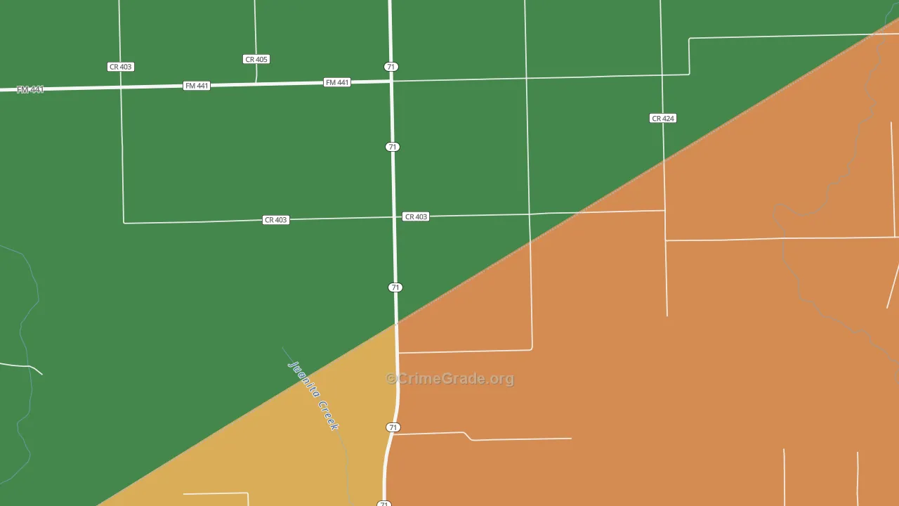 77432, TX Map of Theft Rates