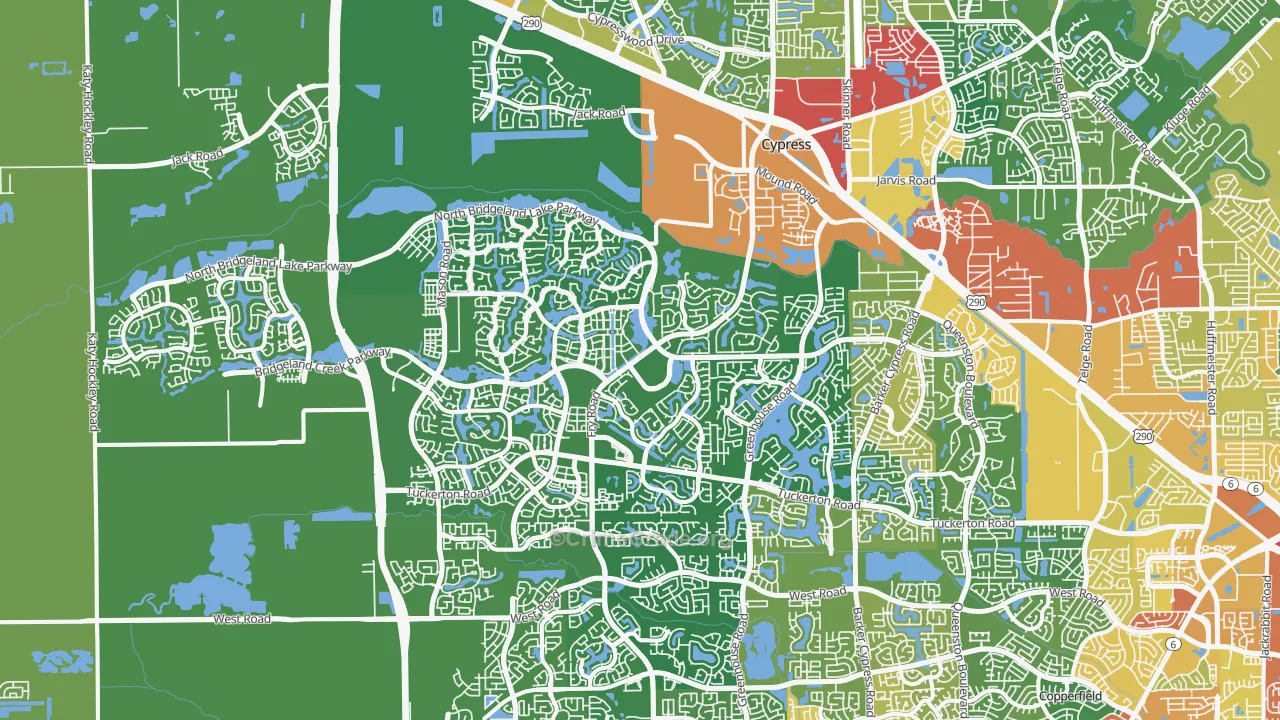 77433, TX Map of Theft Rates