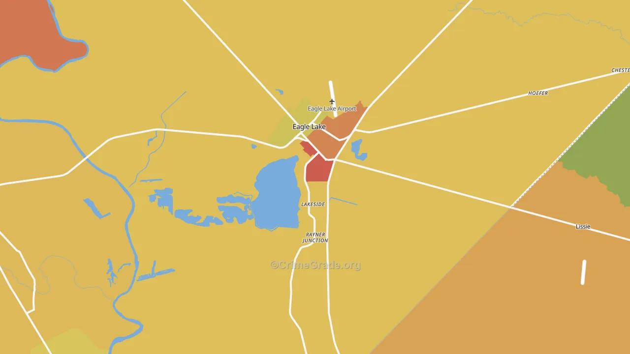77434, TX Map of Theft Rates