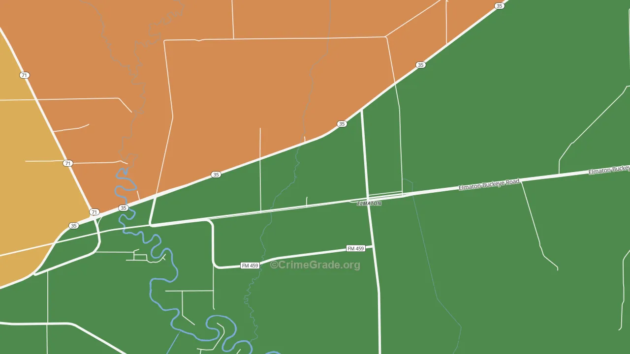 77440, TX Map of Theft Rates