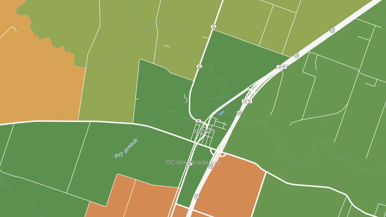 77448, TX Map of Theft Rates