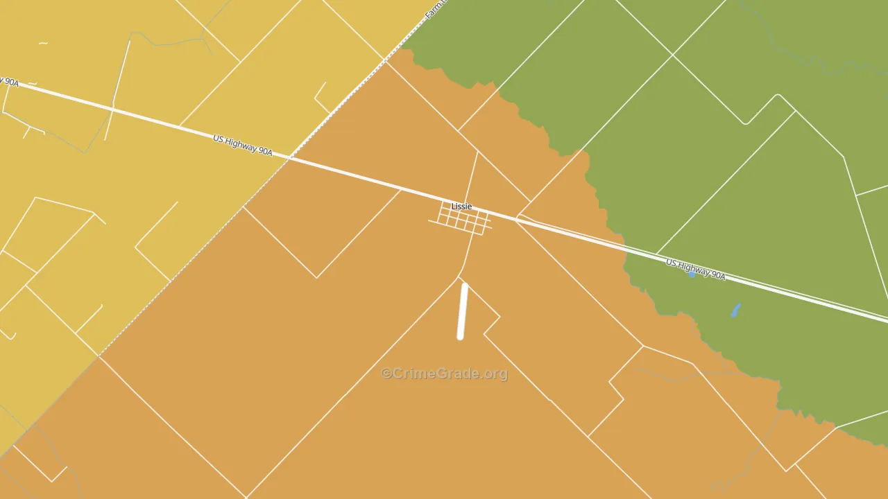 77454, TX Map of Theft Rates