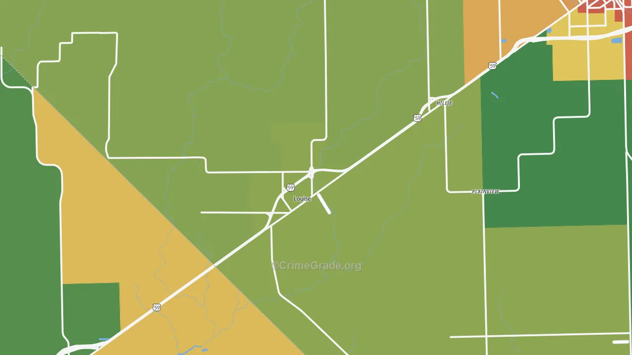 77455, TX Map of Theft Rates