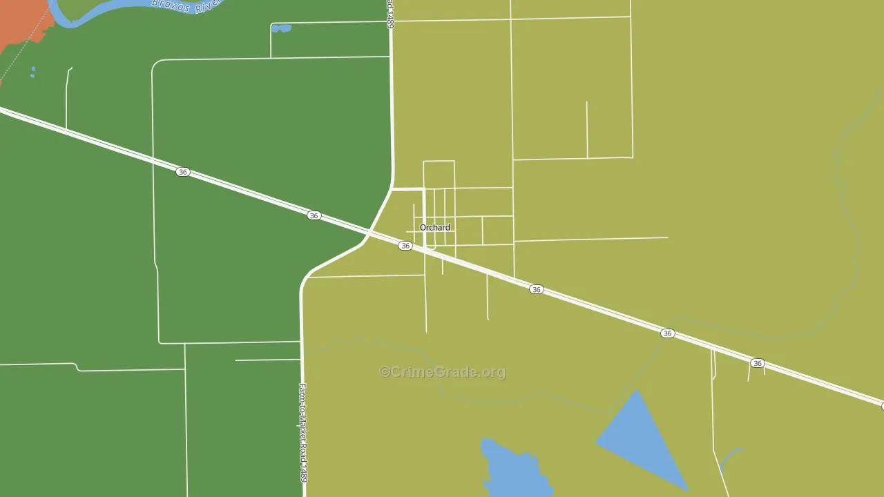 77464, TX Map of Theft Rates