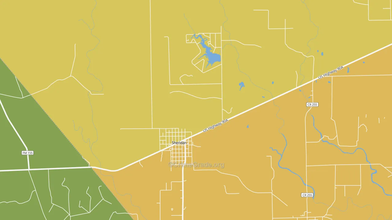 77475, TX Map of Theft Rates