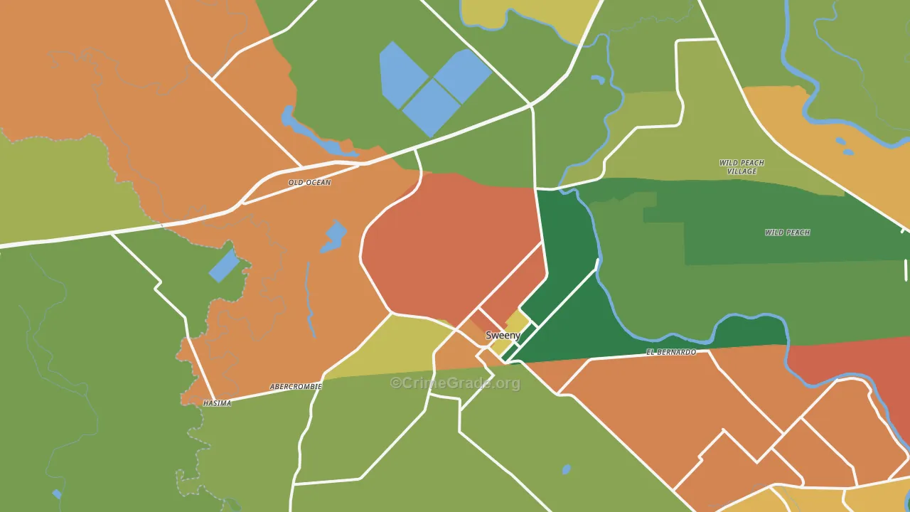 77480, TX Map of Theft Rates