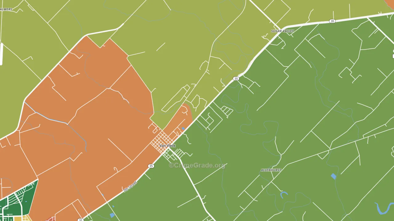77482, TX Map of Theft Rates