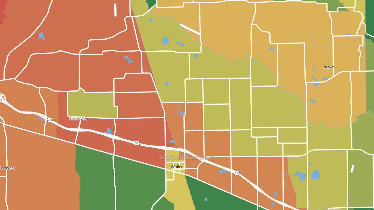77484, TX Map of Theft Rates
