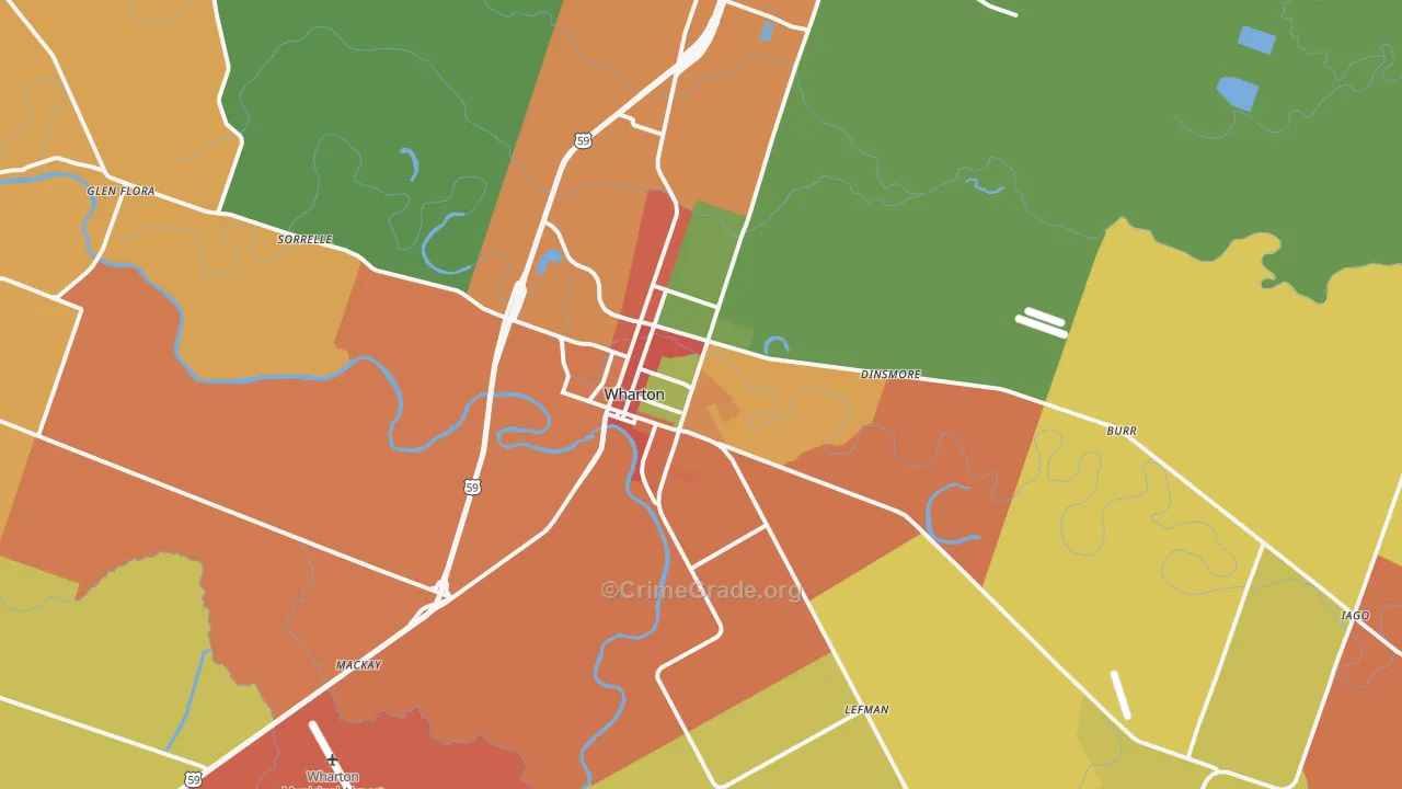 77488, TX Map of Theft Rates