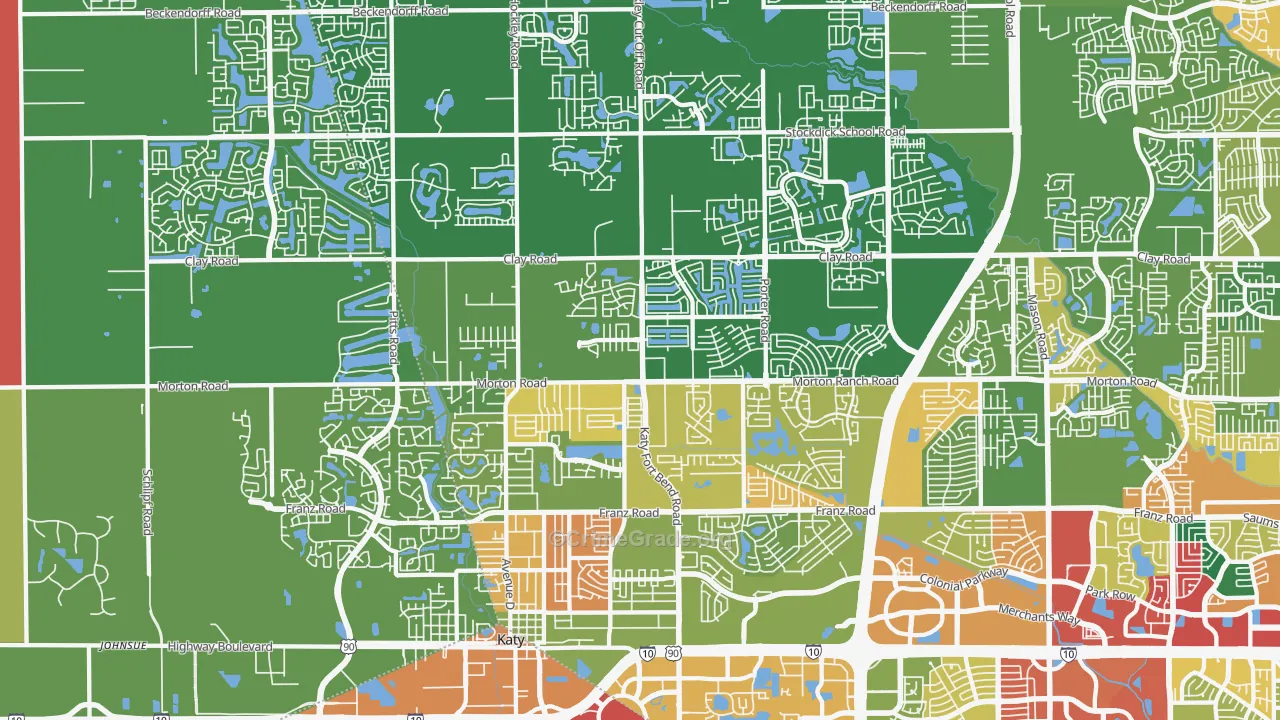 77493, TX Map of Theft Rates
