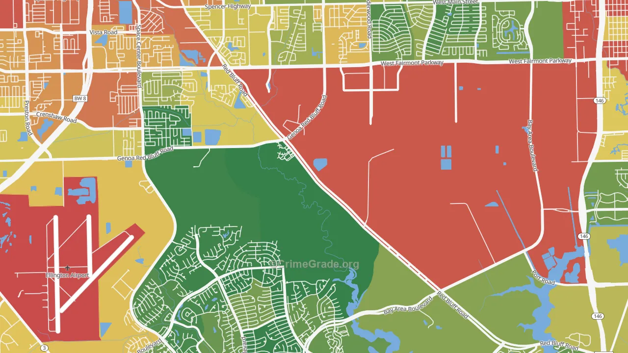 77507, TX Map of Theft Rates