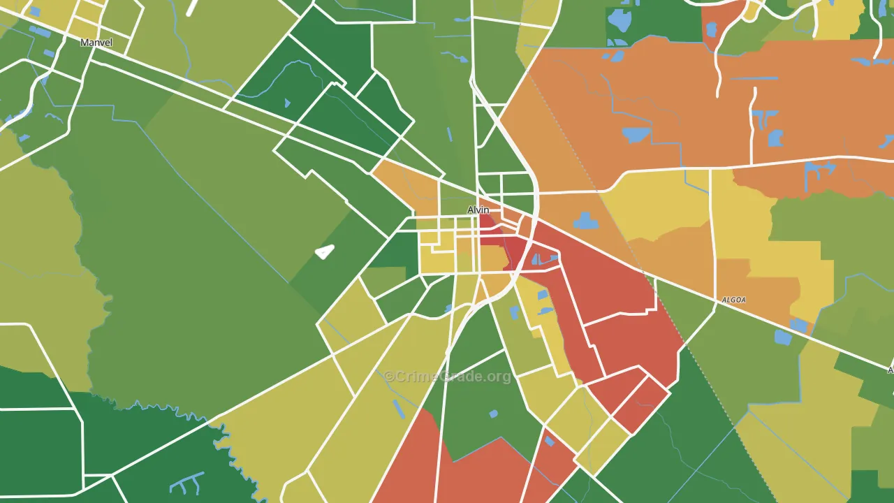 77511, TX Map of Theft Rates