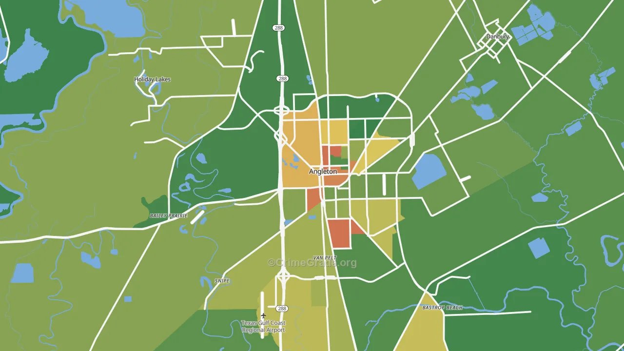 77515, TX Map of Theft Rates