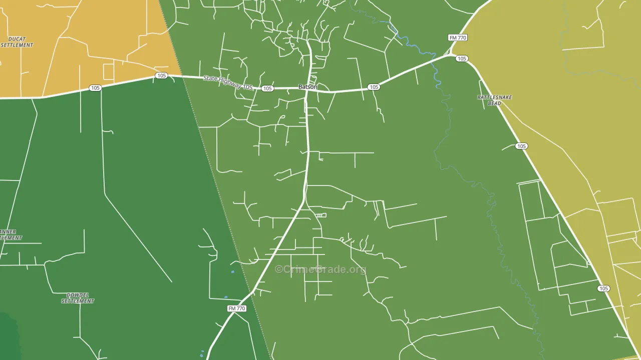 77519, TX Map of Theft Rates