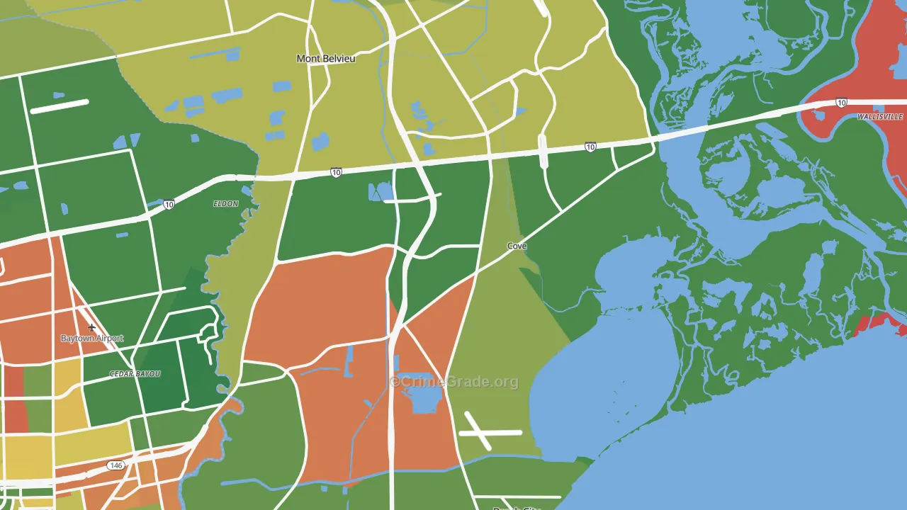 77523, TX Map of Theft Rates