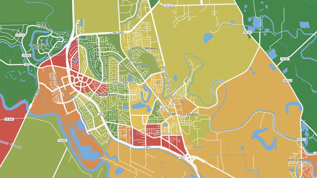 77531, TX Map of Theft Rates