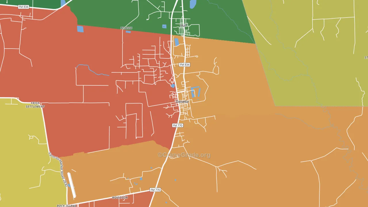 77533, TX Map of Theft Rates