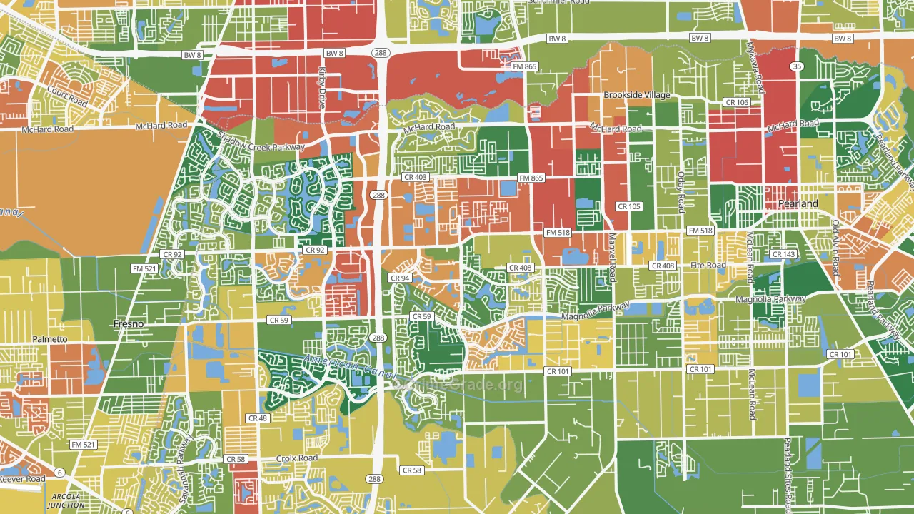 77584, TX Map of Theft Rates