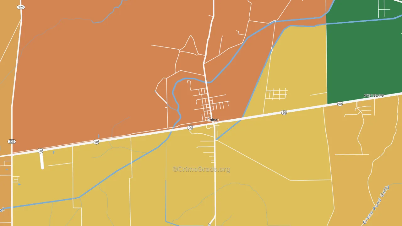 77613, TX Map of Theft Rates