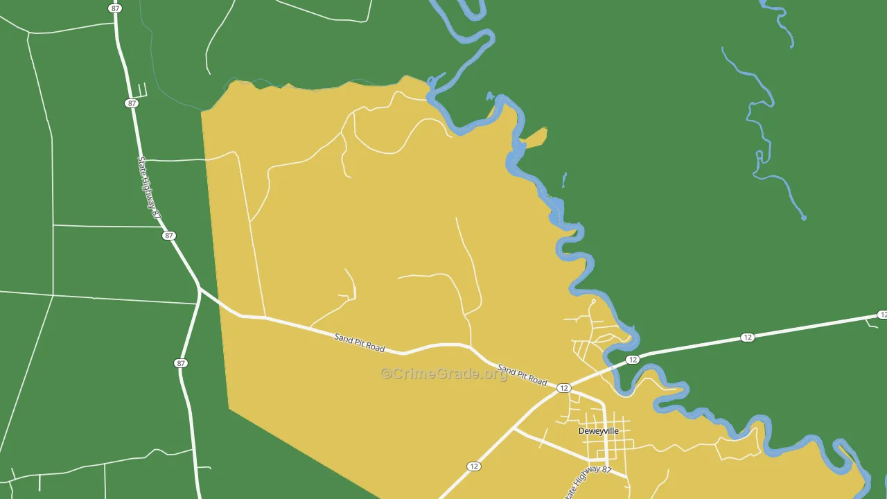 77614, TX Map of Theft Rates