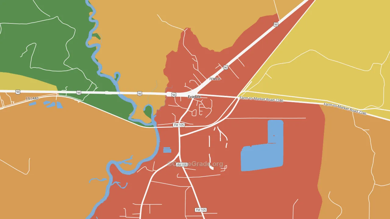 77615, TX Map of Theft Rates