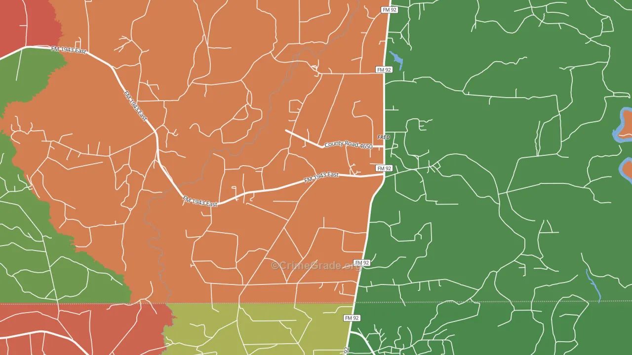 77616, TX Map of Theft Rates