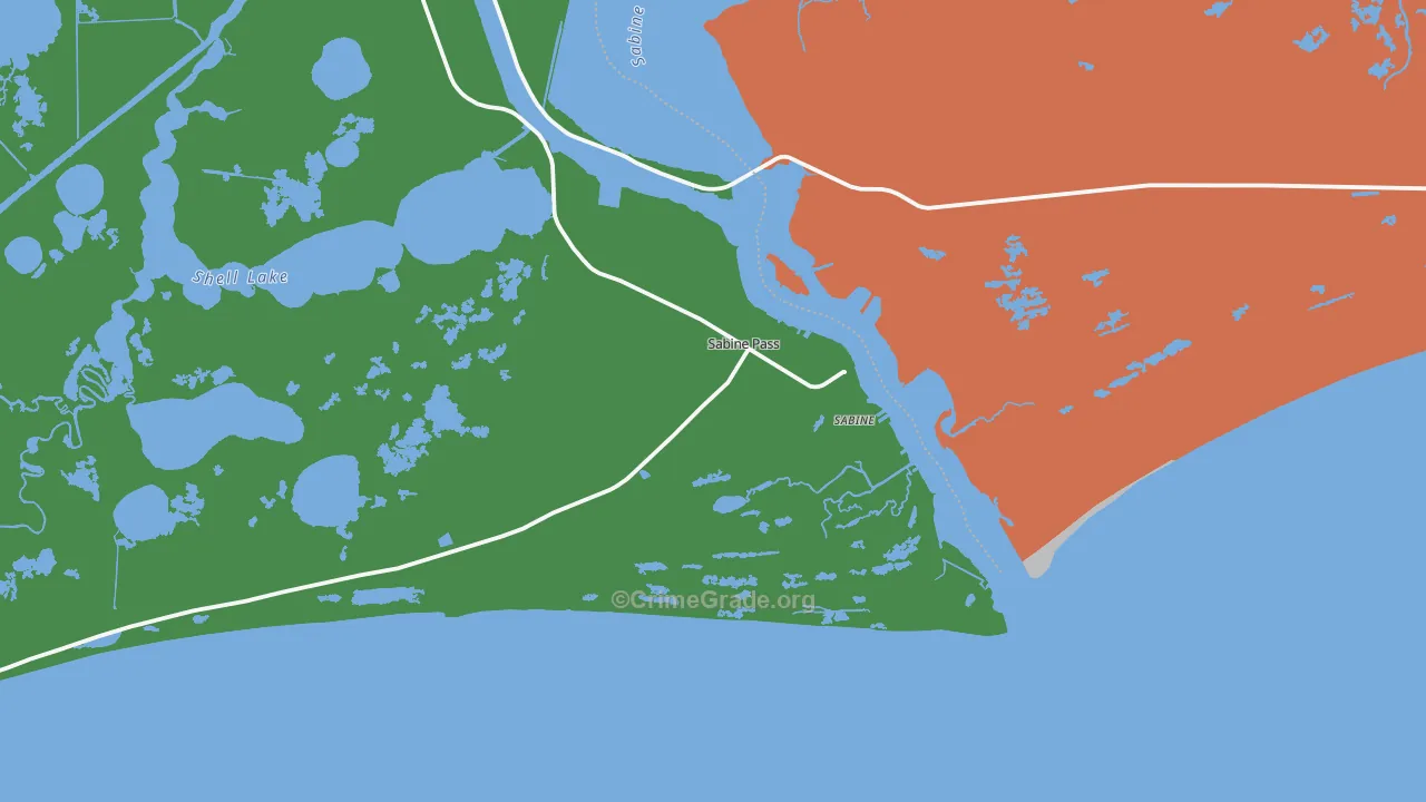 77655, TX Map of Theft Rates