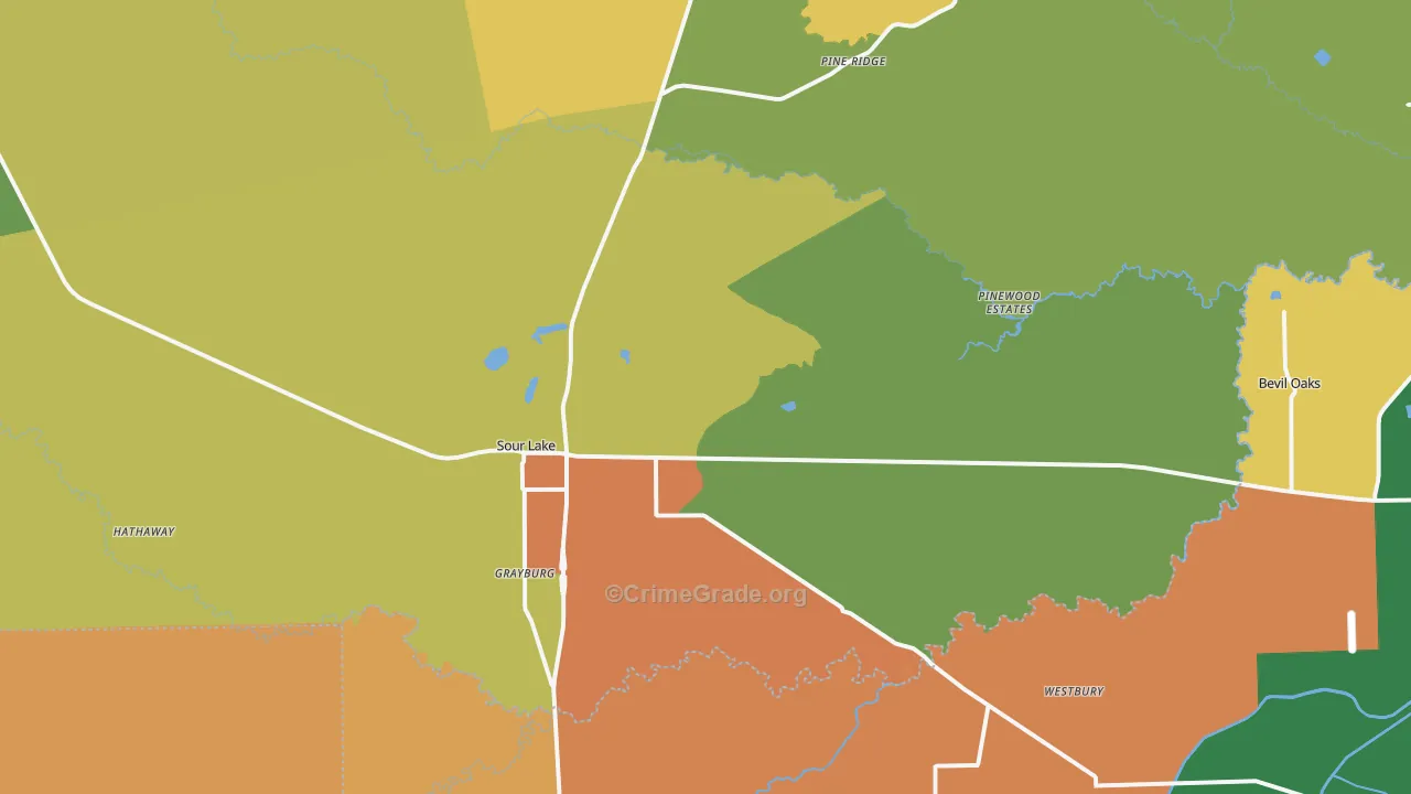 77659, TX Map of Theft Rates