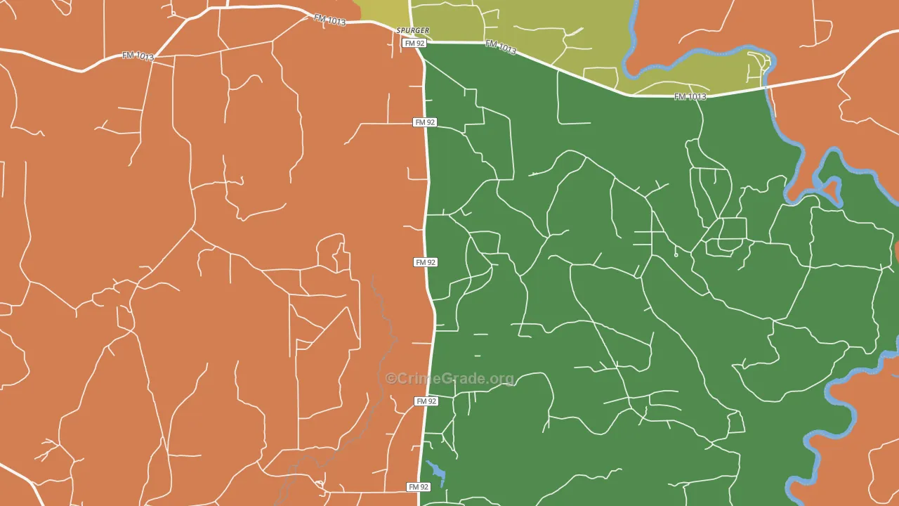 77660, TX Map of Theft Rates