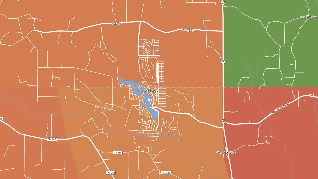 77663, TX Map of Theft Rates