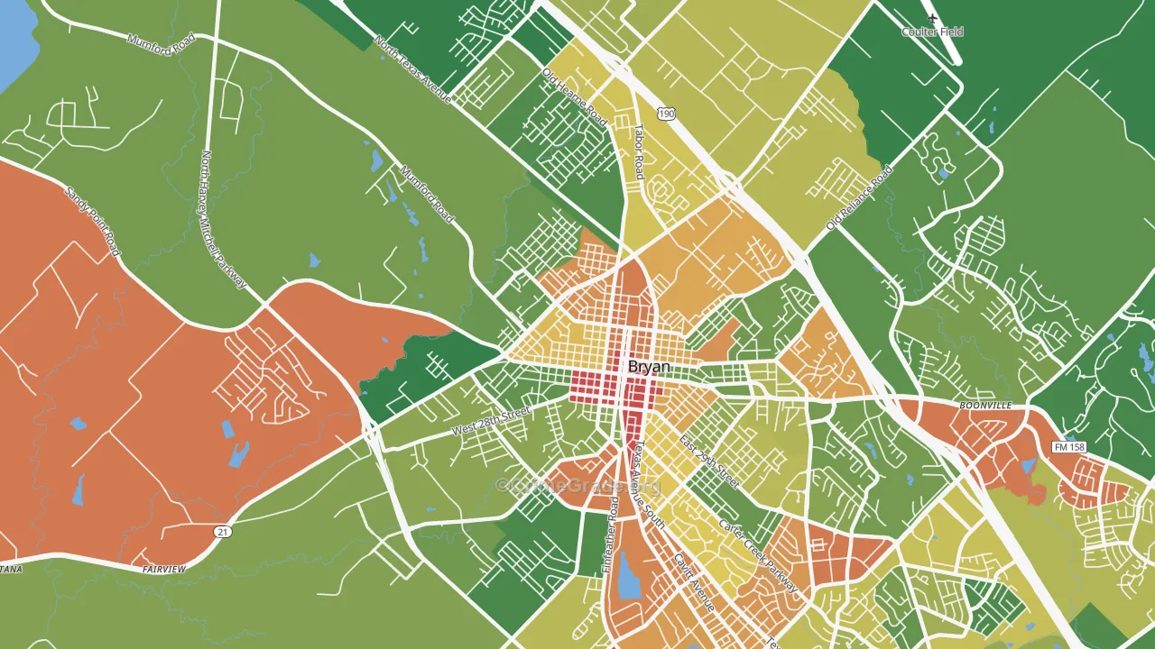 77803, TX Map of Theft Rates