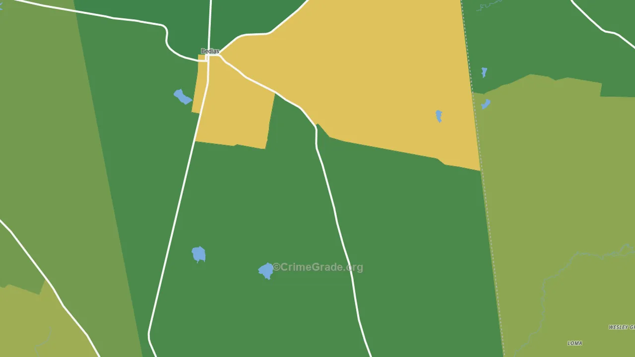77831, TX Map of Theft Rates