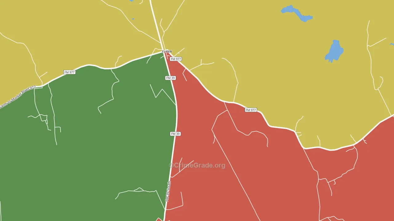77855, TX Map of Theft Rates