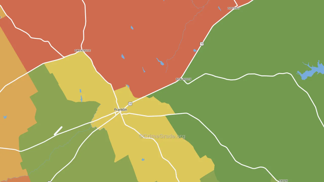 77856, TX Map of Theft Rates
