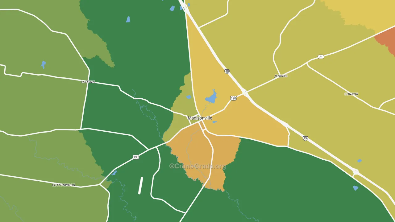 77864, TX Map of Theft Rates