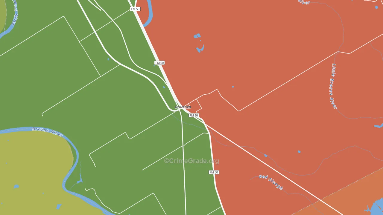 77867, TX Map of Theft Rates