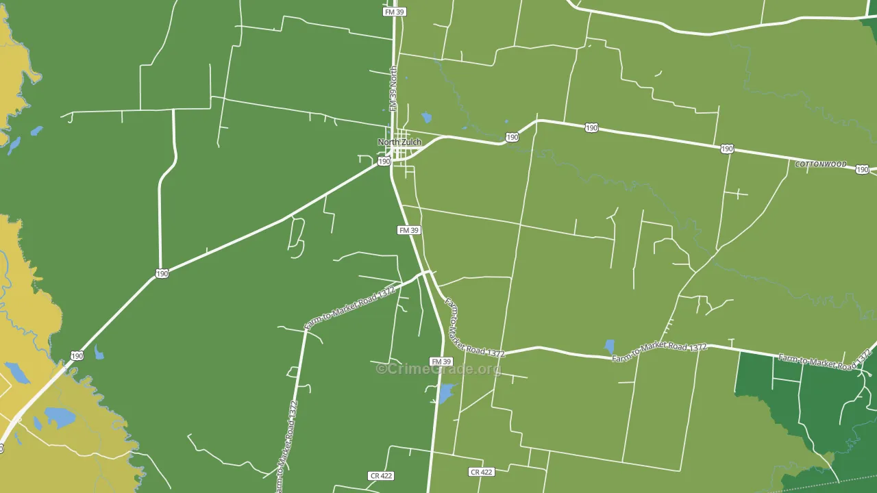 77872, TX Map of Theft Rates