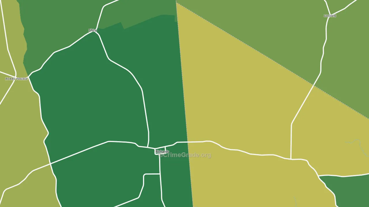 77873, TX Map of Theft Rates