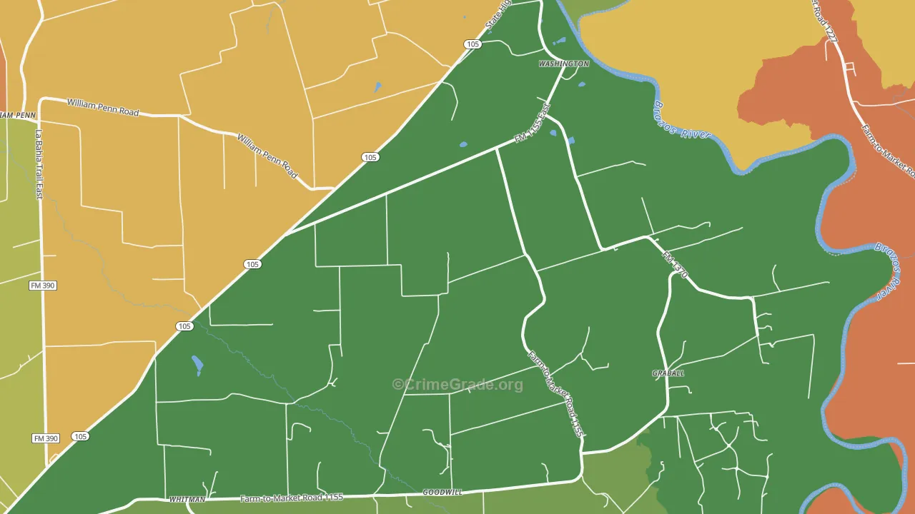77880, TX Map of Theft Rates