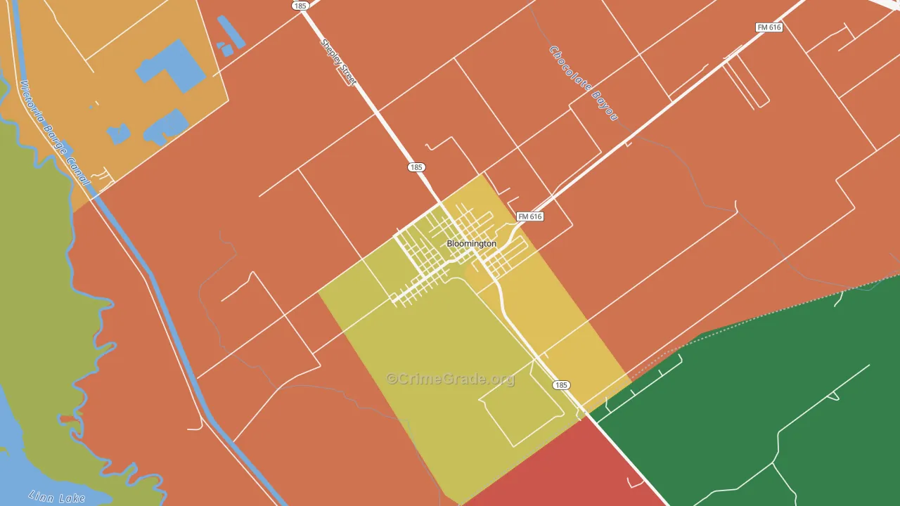 77951, TX Map of Theft Rates