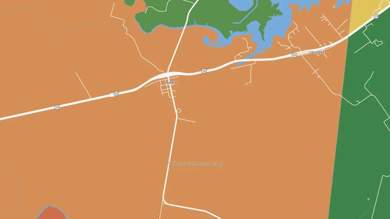 77960, TX Map of Theft Rates