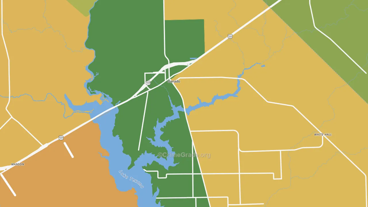 77962, TX Map of Theft Rates