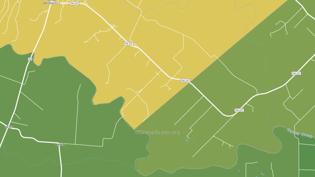 77974, TX Map of Theft Rates
