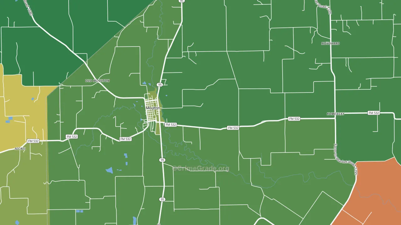 77975, TX Map of Theft Rates