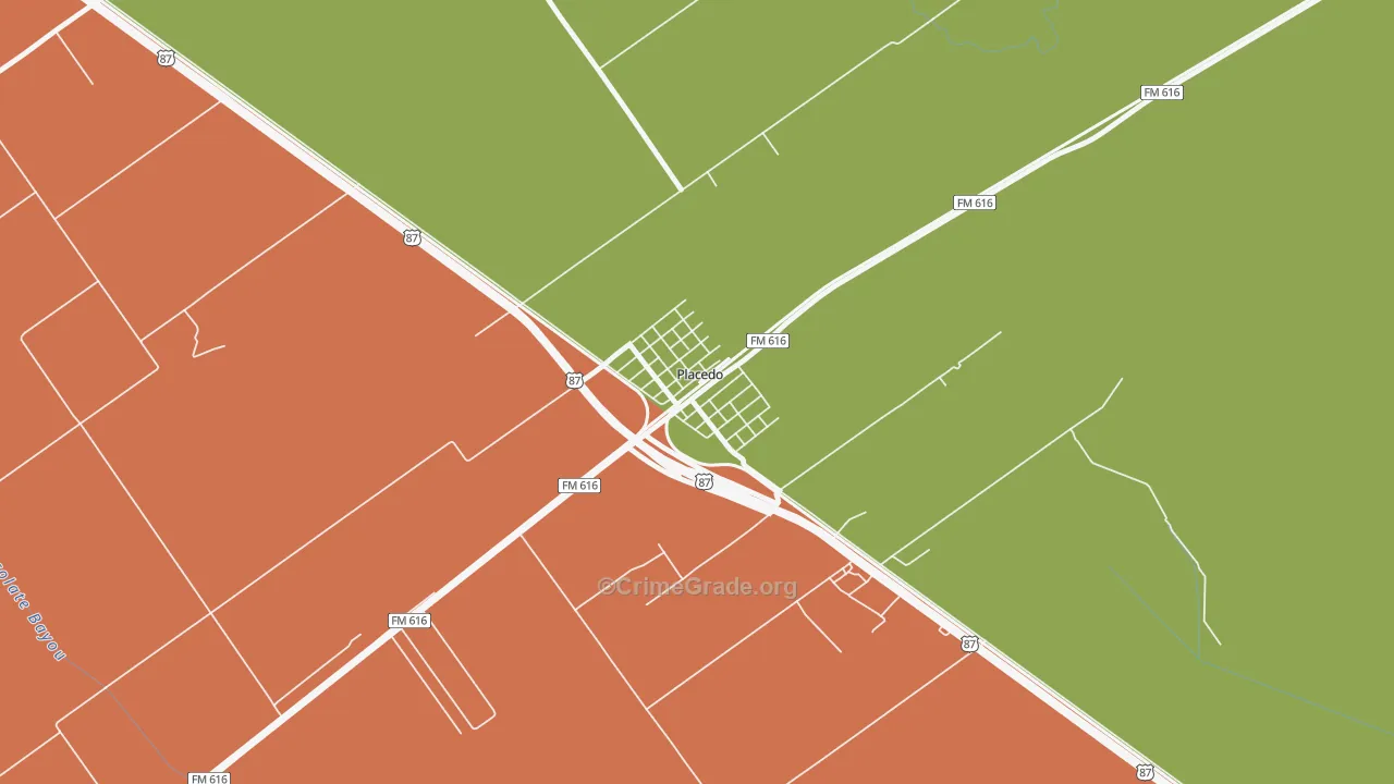 77977, TX Map of Theft Rates